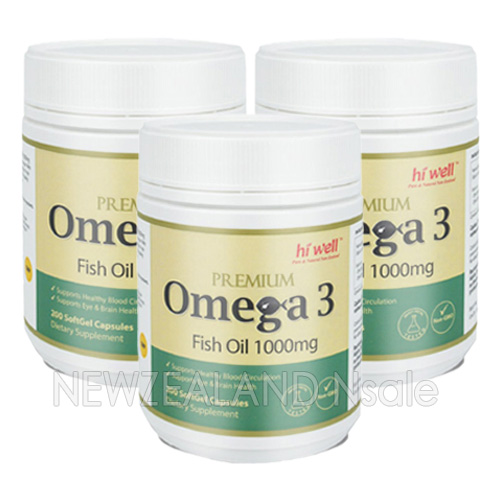 하이웰 오메가3 피쉬오일 1000mg 200소프트젤 3통 *