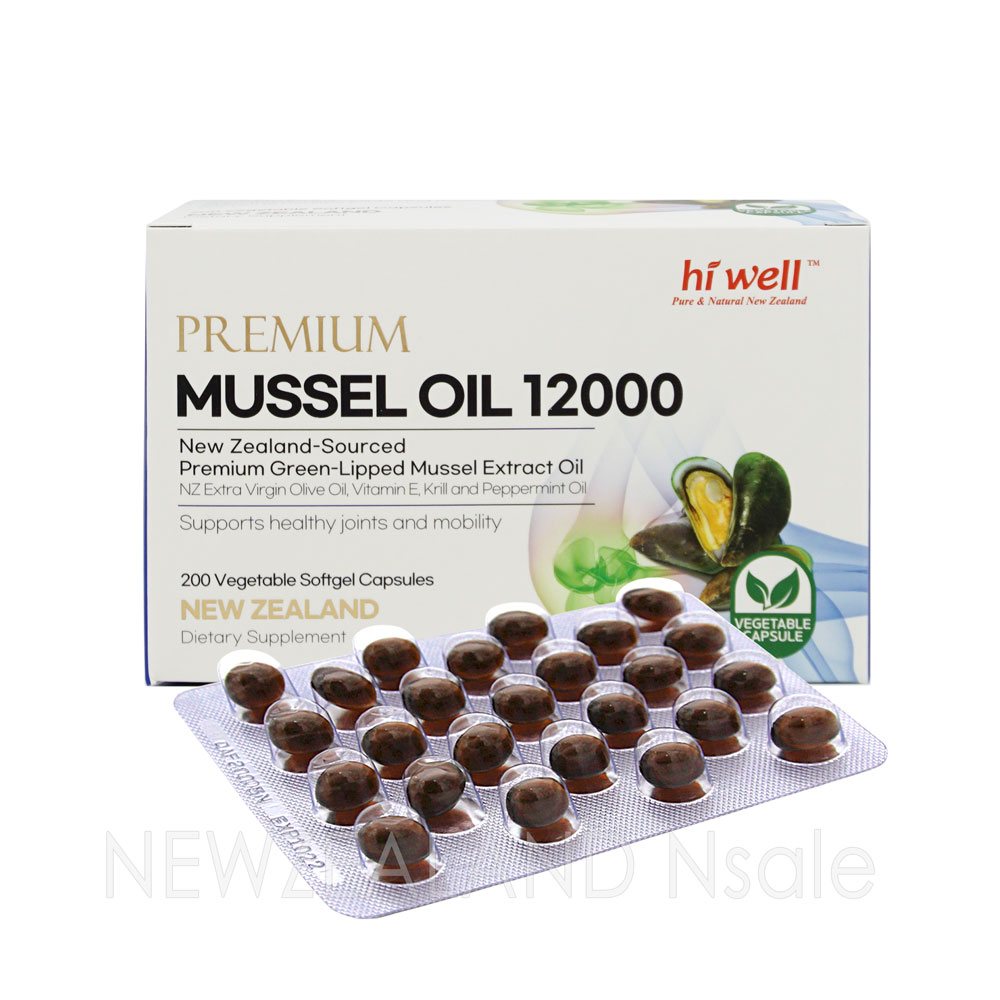 하이웰 초록입홍합 오일 12000mg 200캡슐 1박스