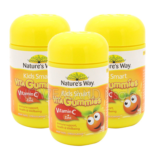 (오더베이스)네이쳐스웨이 비타구미 비타민C+아연 60정 3개