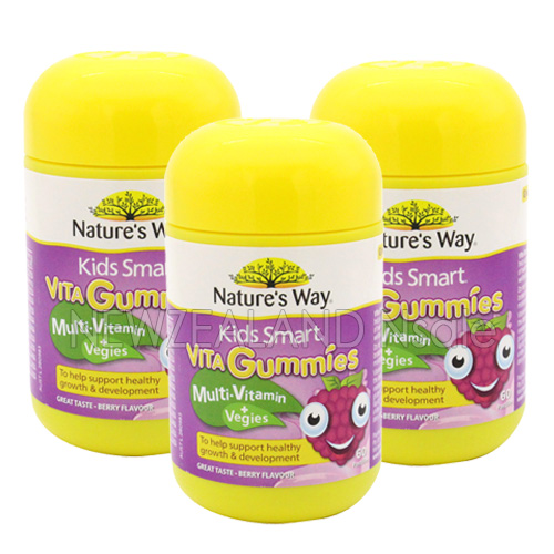 (오더베이스) 네이쳐스웨이 키즈스마트 비타구미 멀티비타민+채소 60구미 3통