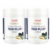 [20% 할인행사] 하이웰 프리미엄 초록입홍합 7500mg 플러스 MSM 300베지캡슐 2통