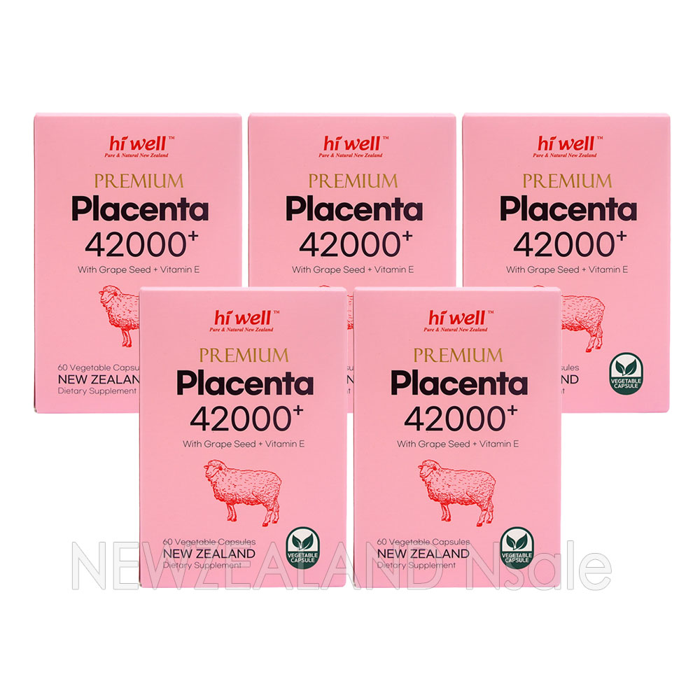 하이웰 프리미엄 태반캡슐 42000mg 60캡슐(베지캡슐) 5통