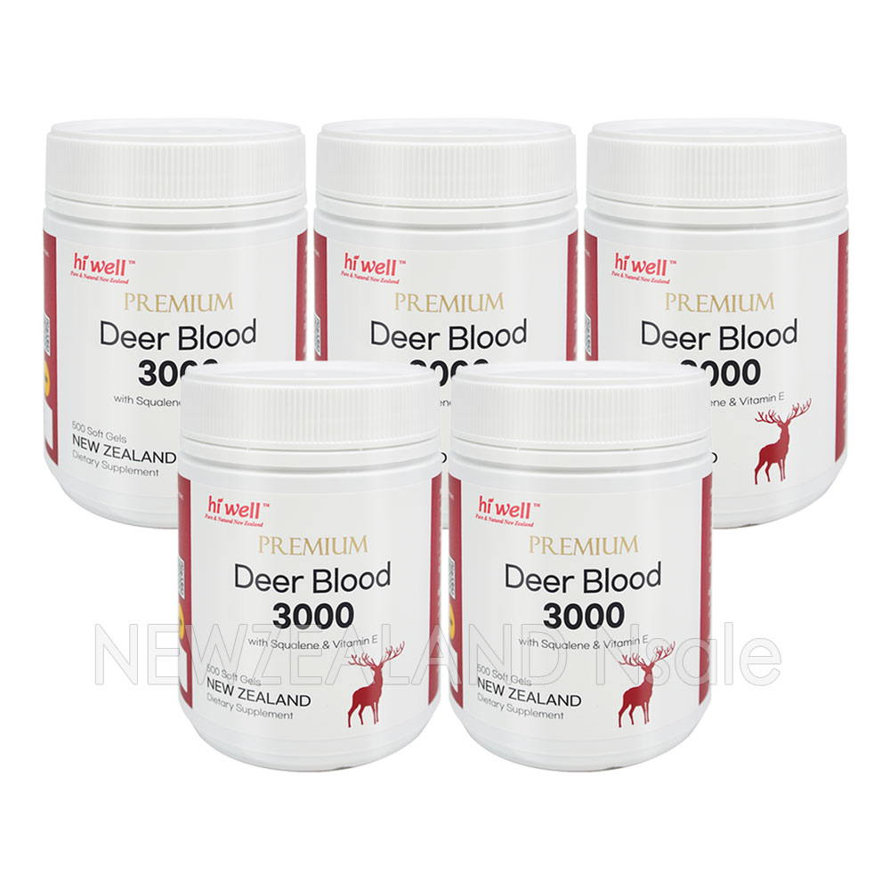 하이웰 프리미엄 녹혈 3000 플러스 스쿠알렌 앤드 비타민E  500캡슐 5통