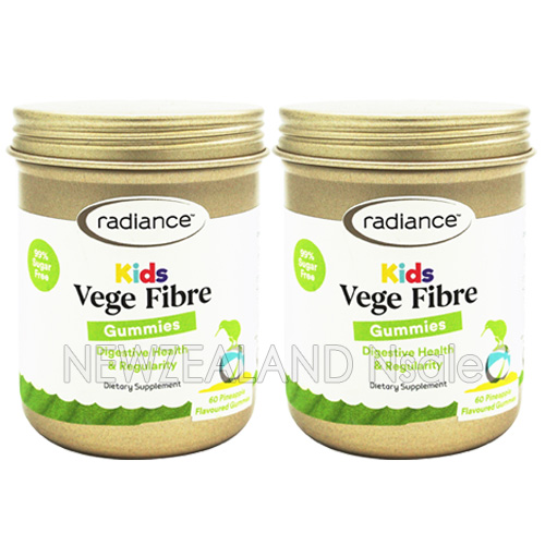 (오더베이스)레디언스 키즈 구미 베지 화이버 파인애플 60구미 2통