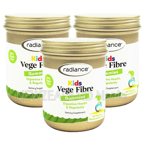 (오더베이스)레디언스 키즈 구미 베지 화이버 파인애플 60구미 3통