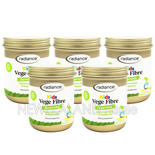 (오더베이스)레디언스 키즈 구미 베지 화이버 파인애플 60구미 5통