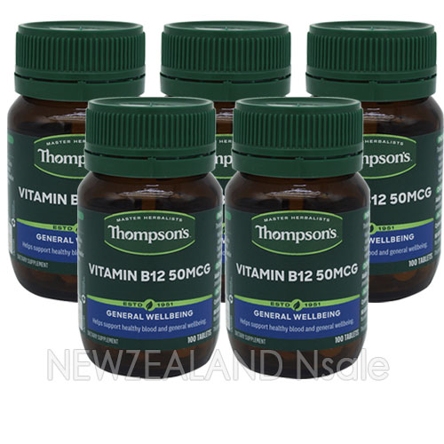 톰슨 비타민 B12 50mcg 100정 5통