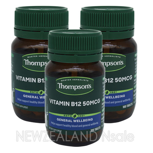 톰슨 비타민 B12 50mcg 100정 3통