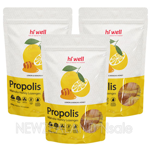 하이웰 프로폴리스 레몬 & 마누카허니 MGO263+ 로젠지(캔디) 200g 3개