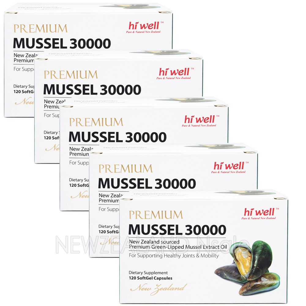하이웰 프리미엄 초록입홍합 오일 30000mg 120캡슐 5통