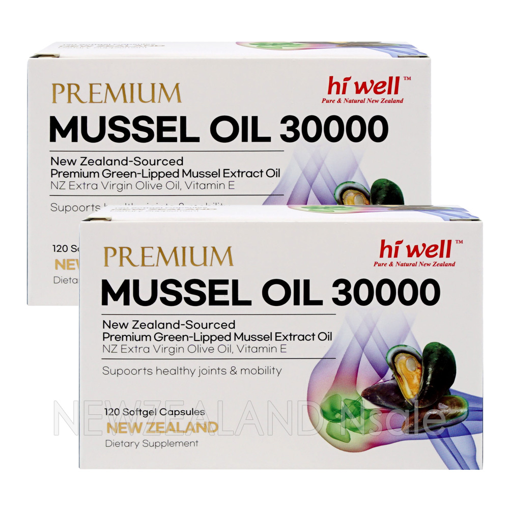 [20% 할인행사] 하이웰 프리미엄 초록입홍합 오일 30000mg 120캡슐 2통