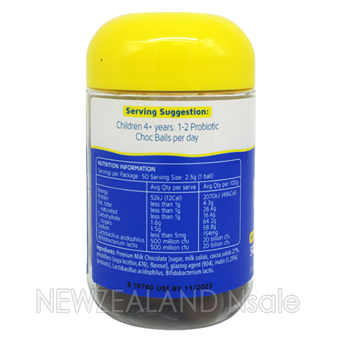 (오더베이스) 네이쳐스웨이 어린이 프로바이오틱(유산균) 초코볼 50정 3통