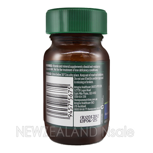 톰슨 유기농 철분(Iron) 30정 1통