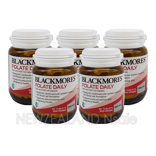 블랙모어스 엽산 500mcg 90정 5통