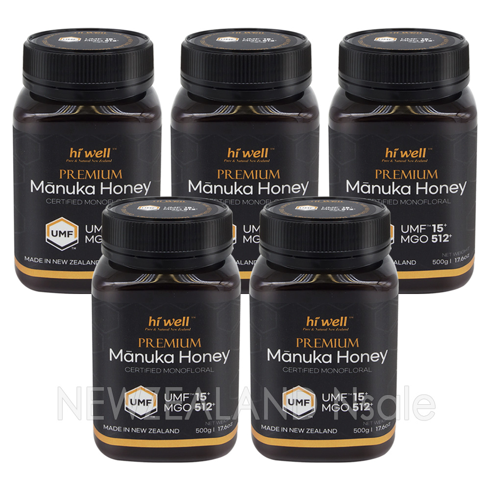 [20% 할인행사] 하이웰 프리미엄 마누카꿀 UMF15+ 500g 5통