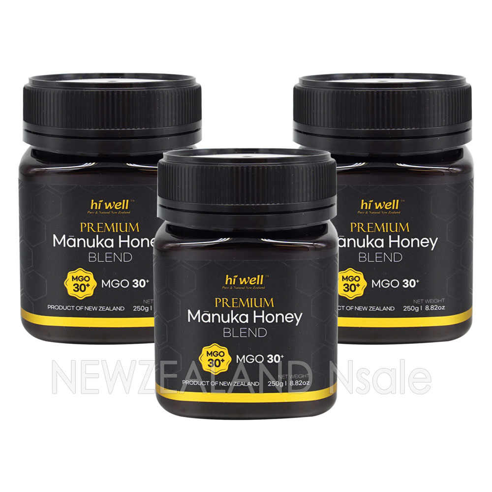 [20% 할인행사] 하이웰 프리미엄 마누카꿀 블랜드 허니 MGO 30+ 250g 3통