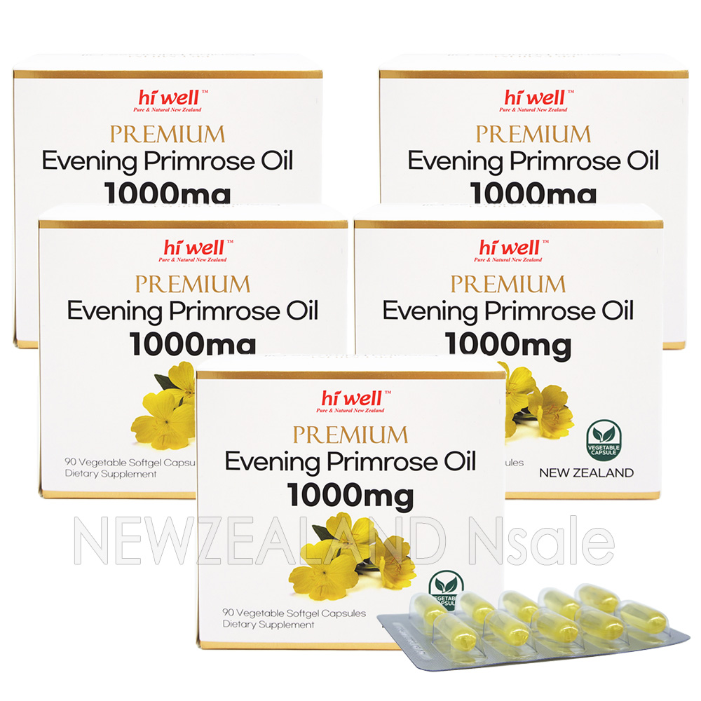 하이웰 달맞이꽃 종자유 1000mg 90베지소프트젤 5통